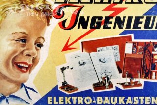DER KLEINE ELEKTRO-INGENIEUR Elektro-Baukasten, Deutsche Post Fernmeldeamt Leipzig (DDR), ca.1960