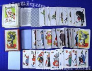 Konvolut mit zehn SCHWARZER PETER Kartenspielen, verschiedene Hersteller, 10er-50er Jahre