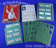 Konvolut mit drei RECHENSPIELE Kartenspielen, verschiedene Hersteller, 00er-60er Jahre