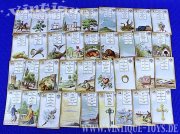 Konvolut mit vier sehr alten Kartenspielen SCHWARZER PETER, QUARTETT, LENORMAND verschiedene Hersteller, 00er-30er Jahre