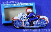Blech POLIZEI-MOTORRAD POLICE MOTORCYCLE mit...