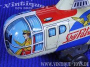 Blech HELICOPTER SKY PATROL SPH-207 mit Friktionsantrieb, T.T (Takatoku Toys Co.Ltd, Tokyo), Japan, ca.1968