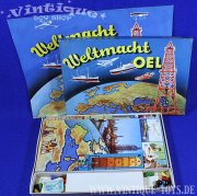 Konvolut WELTMACHT ÖL Brettspiel mit der Original-Titelgrafik Unikat, Nürburg-Spiele, ca.1972