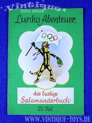 Konvolut mit 4 LURCHI-FIGUREN und 3 LURCHI-ABENTEUER-COMICHEFTEN, Salamander Schuhe / Konwestheim, ca.1963