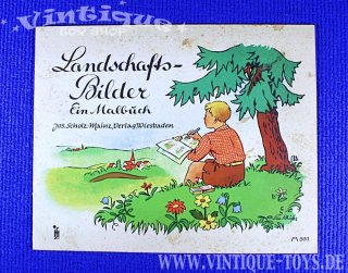 Malbuch LANDSCHAFTSBILDER, Jos.Scholz / Mainz, Verlag Wiesbaden, ca.1947