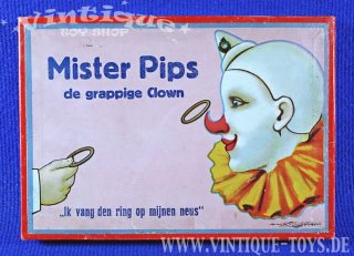 MISTER PIPS DE GRAPPIGE CLOWN (Der lustige Clown) Ringwurfspiel, Verlag J.W.Spear & Söhne / Nürnberg, ca.1920