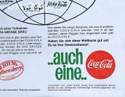 Coca-Cola Werbespiel RUND UM DEN ERDBALL, Coca-Cola Abfüllfabriken, 1965