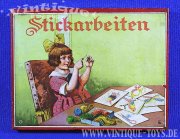 STICKARBEITEN Beschäftigungsspiel, Hausser OMHL (Otto und Max Hausser Ludwigsburg) ca.1920