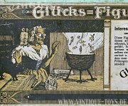 12 BLEI GLÜCKS-FIGUREN CHRISTBAUMSCHMUCK in OVP, ohne Herstellerangabe, ca.1920