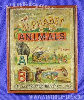 Puzzle ALPHABET OF ANIMALS, Edward J. Peacock & Co. / London, ca.1870