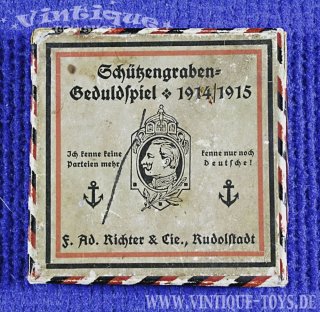 SCHÜTZENGRABEN-GEDULDSPIEL 1914/1915 Puzzle, F.A.D. Richter & Cie / Rudolstadt, ca.1914