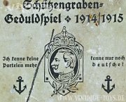 SCHÜTZENGRABEN-GEDULDSPIEL 1914/1915 Puzzle, F.A.D. Richter & Cie / Rudolstadt, ca.1914