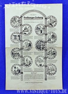 Werbespiel WIE ENTSTEHT DIE FREIBURGER ZEITUNG, Freiburger Zeitung, ca.1948