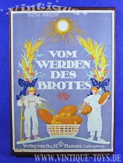 VOM WERDEN DES BROTES mit schönen Zinnfiguren, Hausser OMHL (Otto und Max Hausser Ludwigsburg) ca.1920