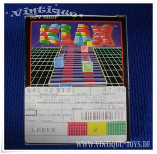 KLAX Spielmodul / cartridge für Atari Lynx Handheld Spielkonsole mit Originalverpackung, Atari, ca.1990