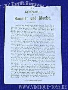 GLOCKE UND HAMMER, ohne Herstellerangabe, ca.1890