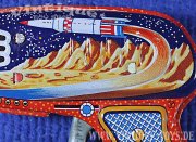 Blechspielzeug Weltraumpistole S.G., Sanko Seisakusho Co.Ltd., Japan, ca.1970