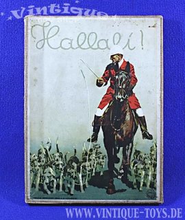 HALLALI! Hindernis-Pferderennen mit Zinnfiguren, Gebrüder Bing A.G. / Nürnberg, ca.1920