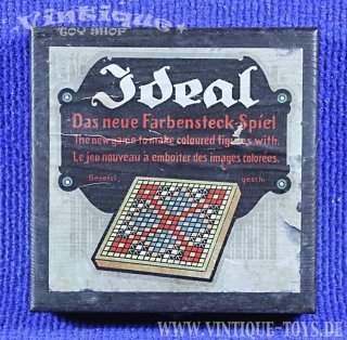 IDEAL Mosaik-Legespiel im Holzkasten, ohne Herstellerangabe, ca.1920