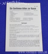 DIE GENTLEMEN BITTEN ZUR KASSE, Spiele-Schmidt, ca.1966