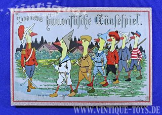DAS NEUE HUMORISTISCHE GÄNSESPIEL mit sehr schönen Zinnfiguren, J.W.Spear & Söhne, ca.1915
