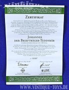 Steiff JOHANNES DER BRIEFTRÄGER-TEDDYBÄR mit Zertifikat, ca.1996