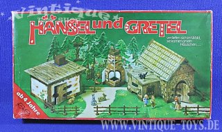 Großes Spielset HÄNSEL UND GRETEL in OVP, VEB Plaho (Plaste- und Holzspielwaren), Steinach (Thüringen), ca.1970