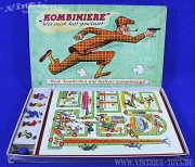 "KOMBINIERE" - NICK KNATTERTON AUF LUSTIGER GANGSTERJAGD Brettspiel, S&S (Schwager & Steinlein / Nürnberg), ca.1955